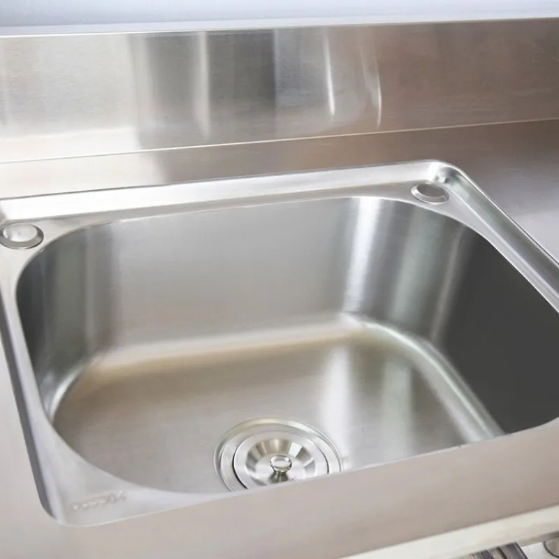 Commercial Kitchen Worktops - Fregadero independiente de acero inoxidable con